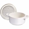 4x Mini Cocotte Okrągły 10 Cm, Kość Słoniowa Gift Giving Staub